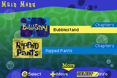 GBA Video SpongeBob SquarePants Volume 1 screenshot 3 for GameBoy Advance